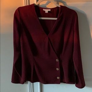 top shop maroon blouse